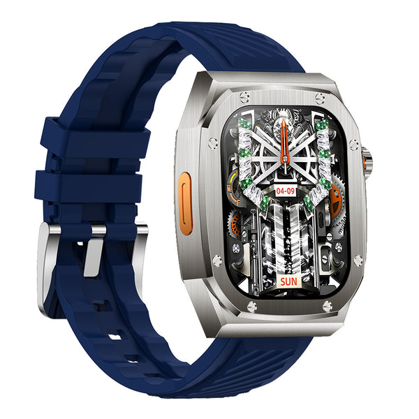 Steel Case Double Strap Sports Watch